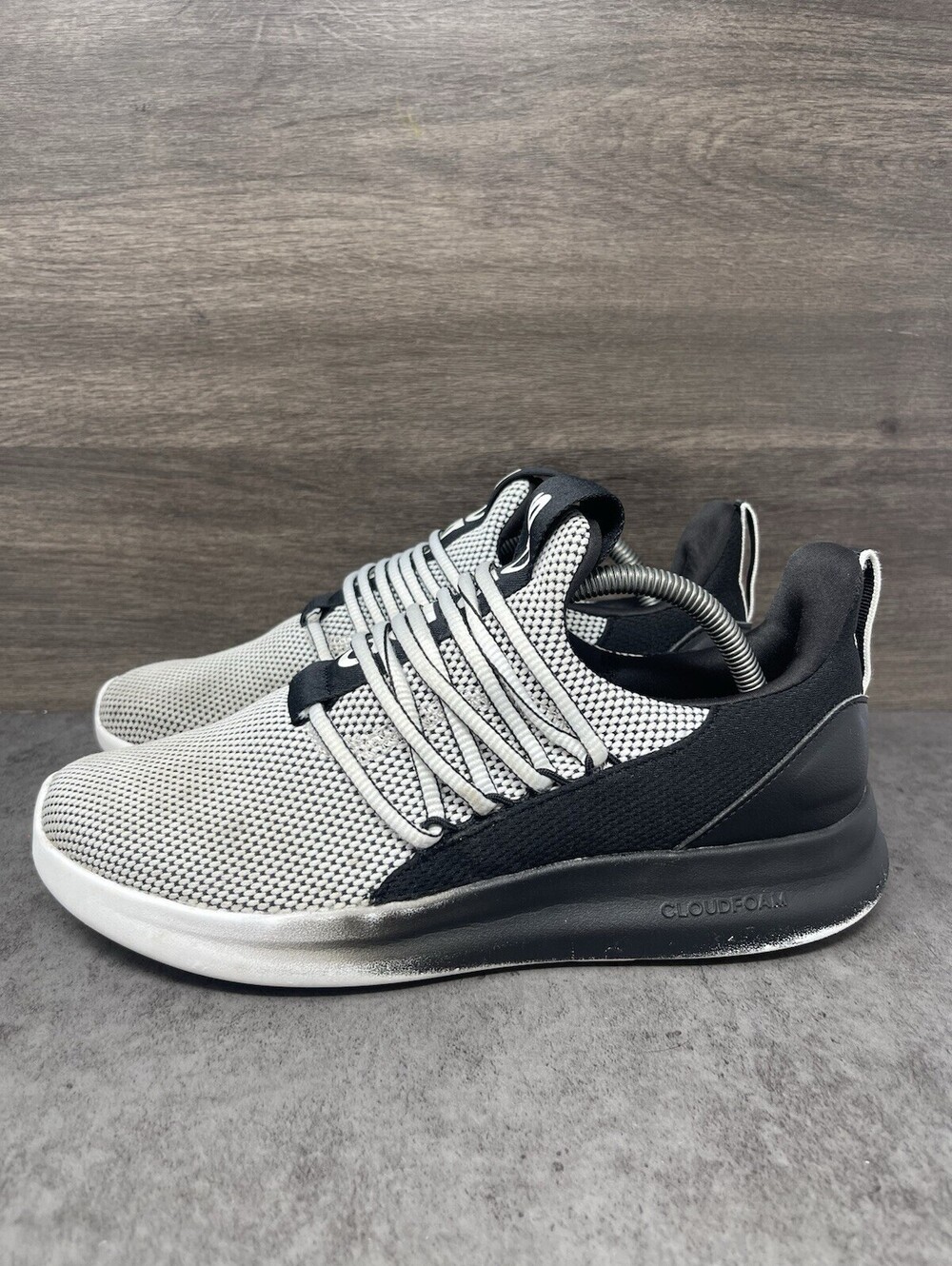 Adidas X PLR Womens Size 8 Black White Cloudfoam Knit Running Casual Shoes